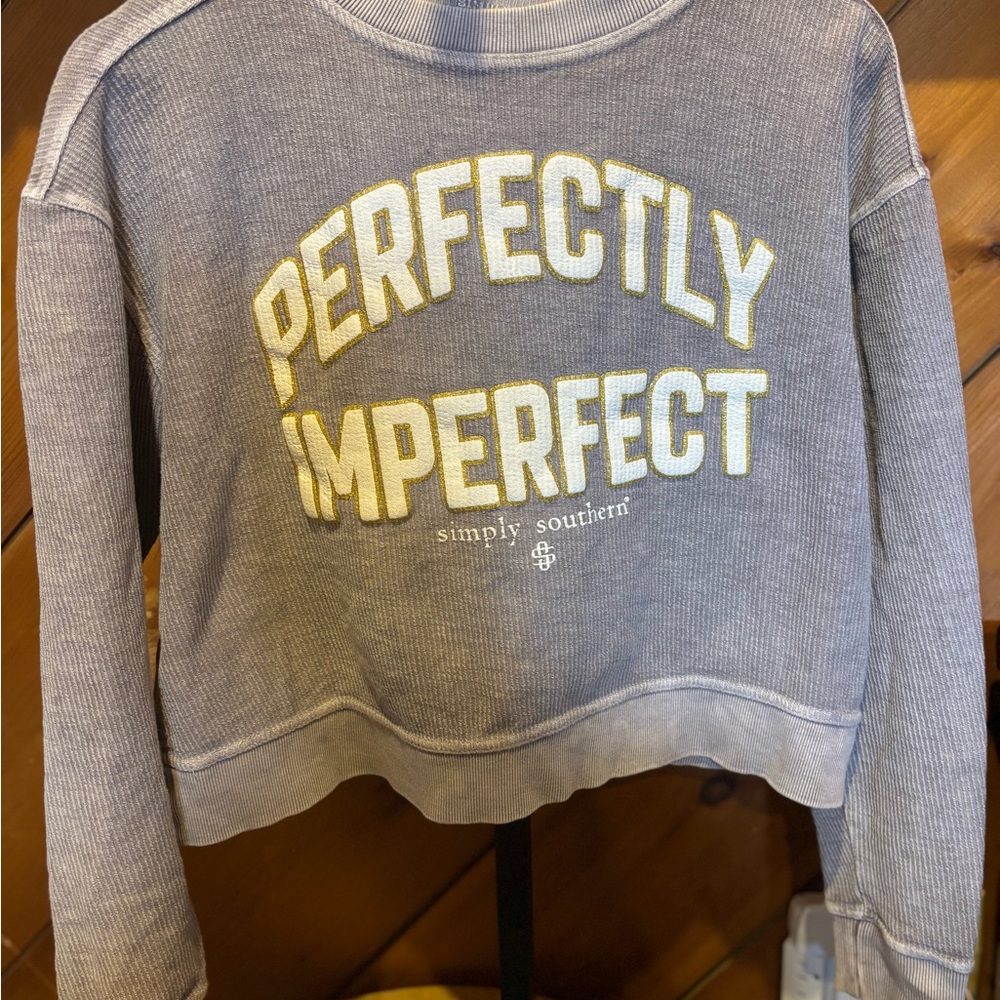Simply Southern Heather Gray Knit Top